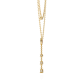 WOKE™ 14k 0.55 CT round diamond LAYERED chain in 14k Gold