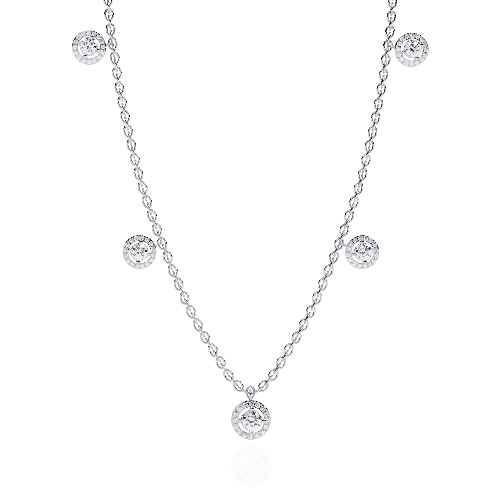 WOKE™ 14k 0.75 CT round diamond LAYERED chain in 14k Gold