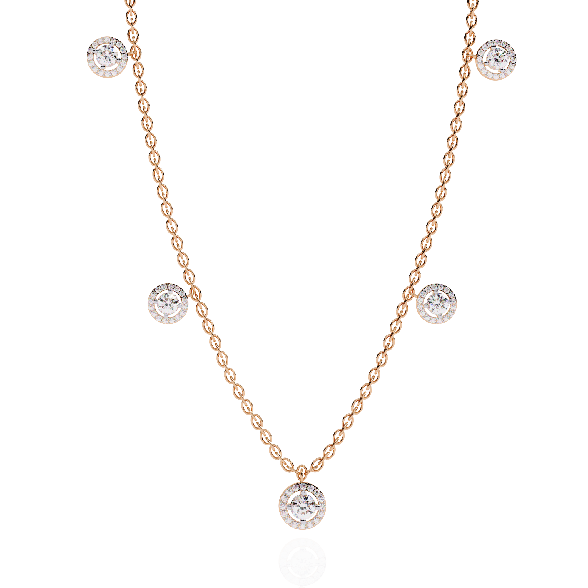 WOKE™ 14k 0.75 CT round diamond LAYERED chain in 14k Gold