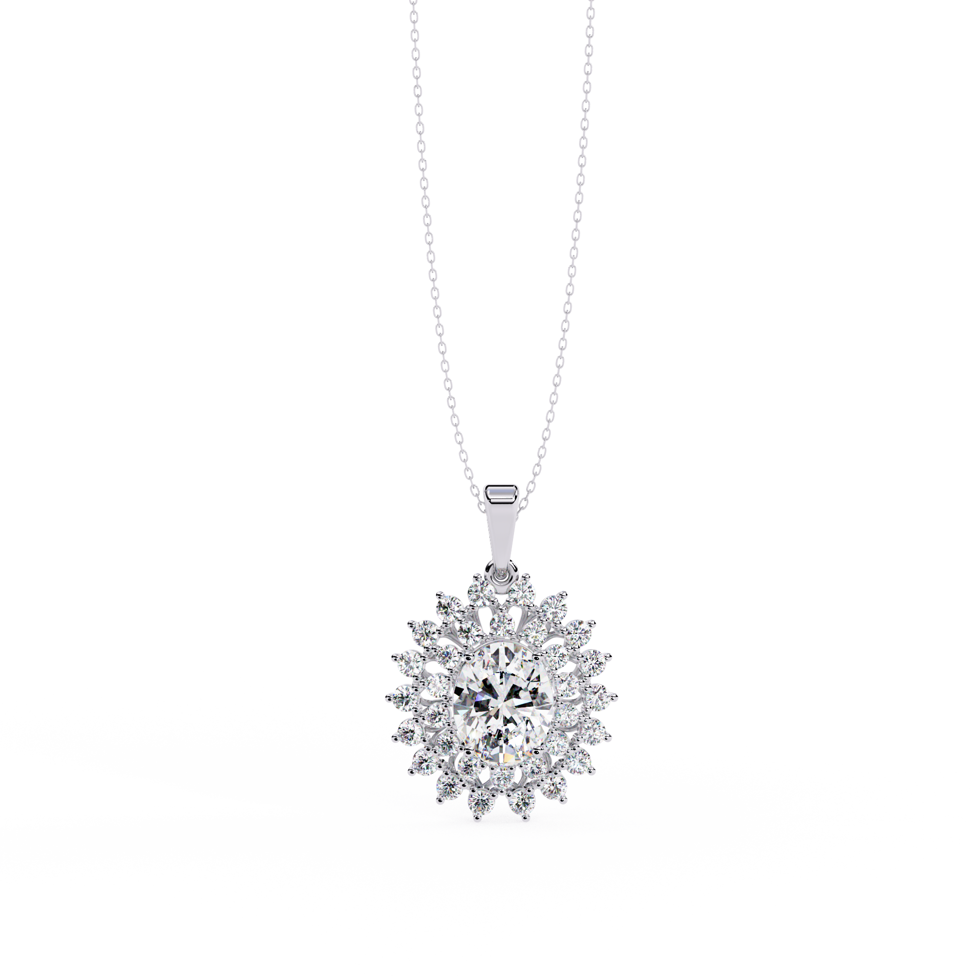 WOKE™ 14k 0.9 CT round diamond neck chain in 14k Gold