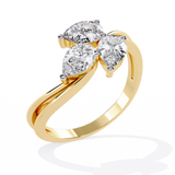 WOKE ™ 0.940 CARAT VVS-EF Lab Grown Diamond ring in 14/18k Gold| WOKE