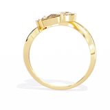 WOKE ™ 0.940 CARAT VVS-EF Lab Grown Diamond ring in 14/18k Gold| WOKE