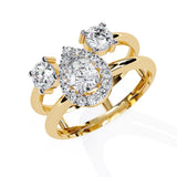 WOKE ™ 1.50 CARAT VVS-EF Lab Grown Diamond ring in 14/18k Gold| WOKE