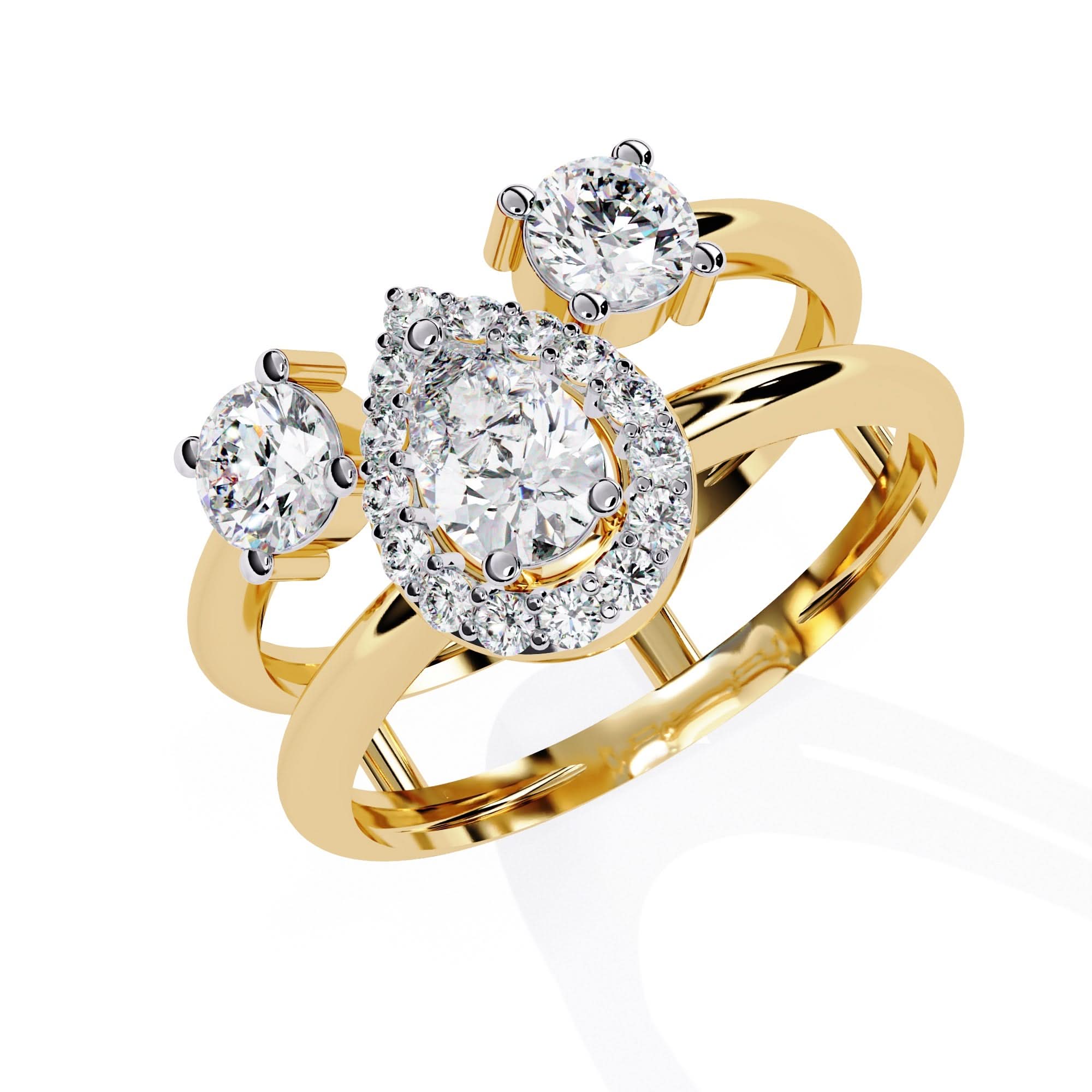 WOKE ™ 1.50 CARAT VVS-EF Lab Grown Diamond ring in 14/18k Gold| WOKE