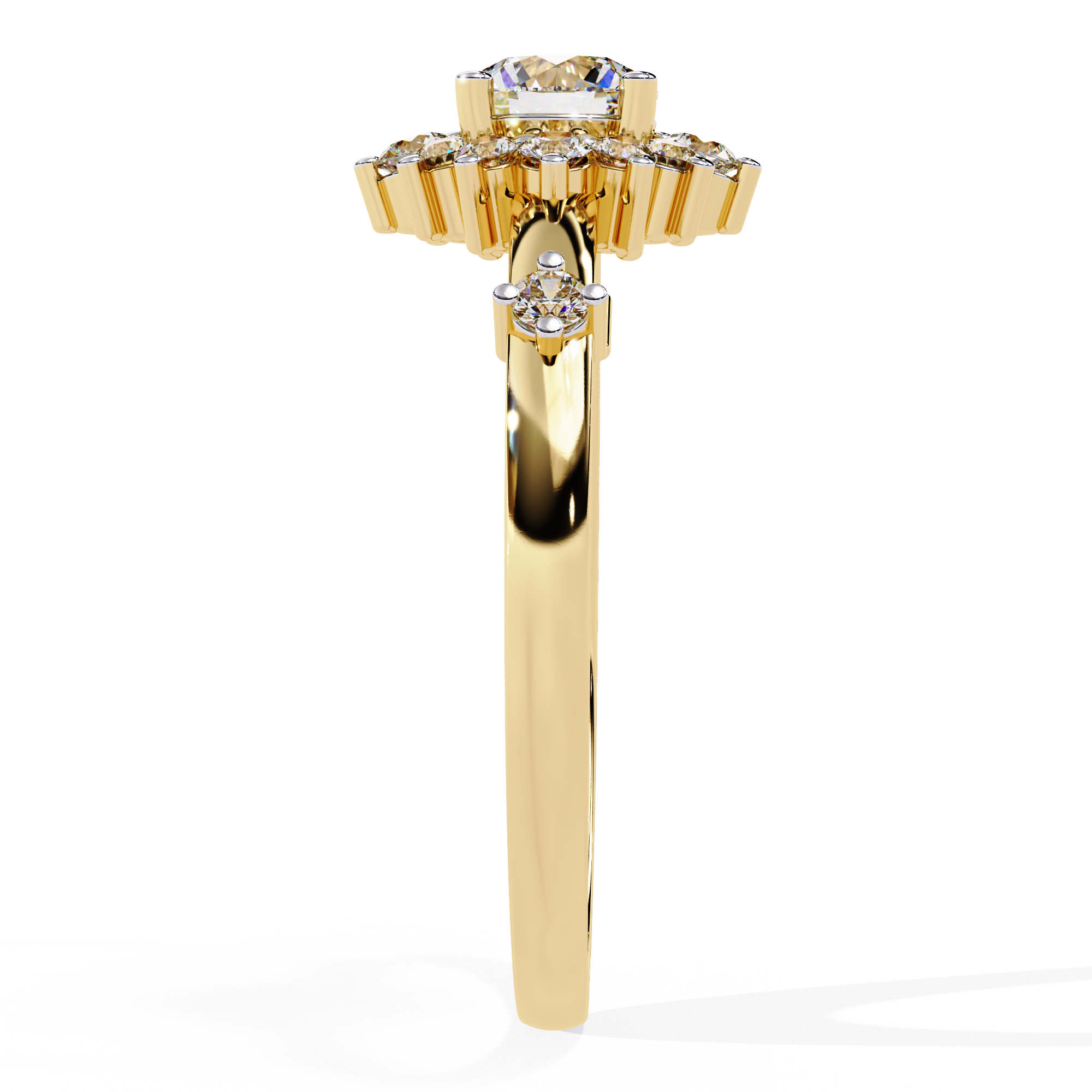 WOKE ™ 0.580 CARAT VVS-EF Lab Grown Diamond ring in 14/18k Gold| WOKE