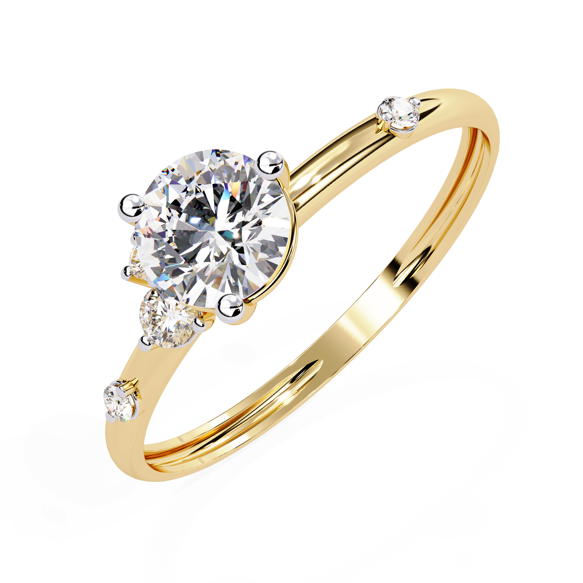 WOKE ™ 0.600 CARAT VVS-EF Lab Grown Diamond ring in 14/18k Gold| WOKE