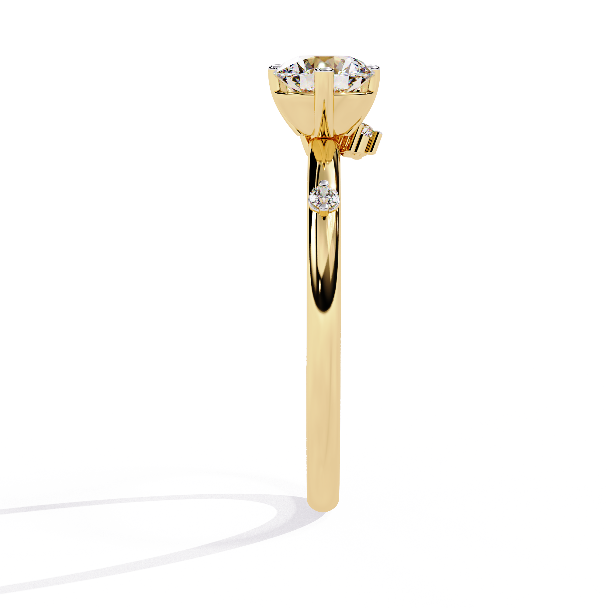 WOKE ™ 0.600 CARAT VVS-EF Lab Grown Diamond ring in 14/18k Gold| WOKE