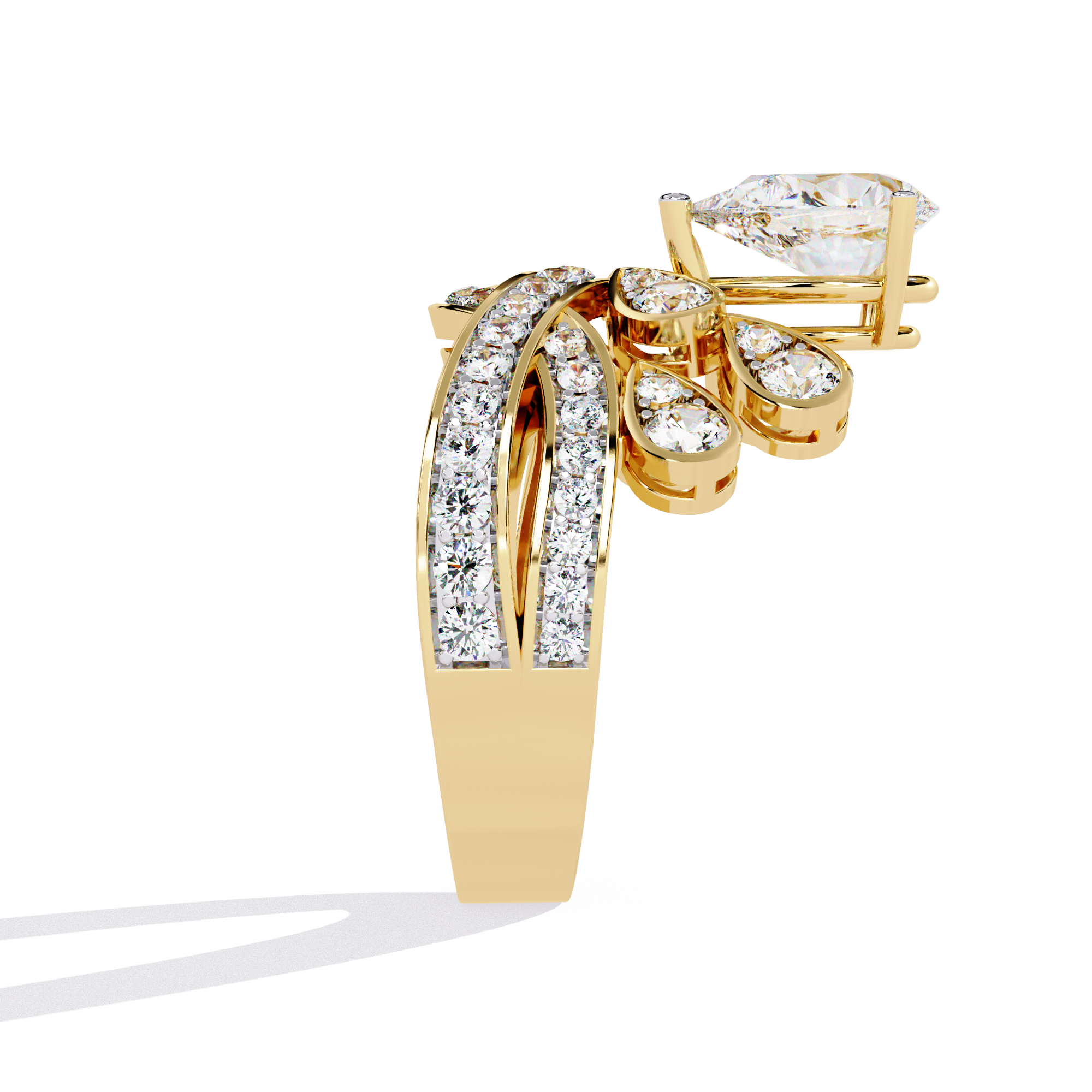 WOKE ™ 1.5 CARAT VVS-F Lab Grown Diamond ring in 14/18k Gold| WOKE