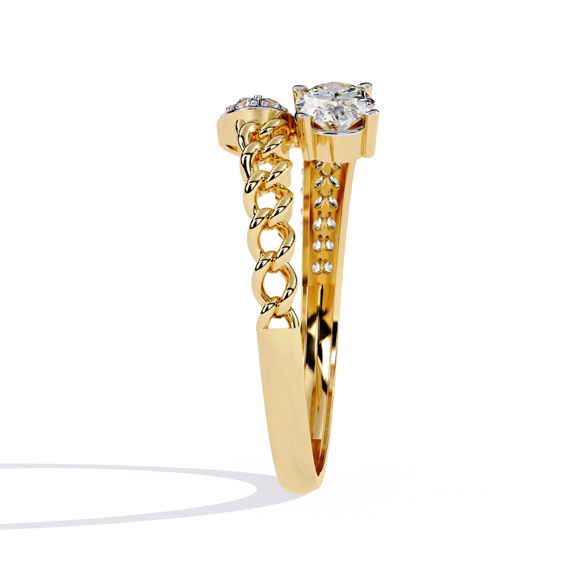 WOKE ™ 0.625 CARAT VVS-F Lab Grown Diamond ring in 14/18k Gold| WOKE