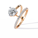 WOKE ™ 1.13 CARAT VVS-EF Lab Grown Diamond ring in 14/18k Gold| WOKE