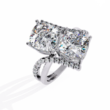 WOKE ™ 2.20 CARAT VVS-EF Lab Grown cushion cut Diamond ring in 14/18k Gold| WOKE