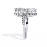 WOKE ™ 2.20 CARAT VVS-EF Lab Grown cushion cut Diamond ring in 14/18k Gold| WOKE