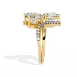 WOKE ™ 2.20 CARAT VVS-EF Lab Grown cushion cut Diamond ring in 14/18k Gold| WOKE
