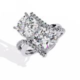 WOKE ™ 2.20 CARAT VVS-EF Lab Grown cushion cut Diamond ring in 14/18k Gold| WOKE
