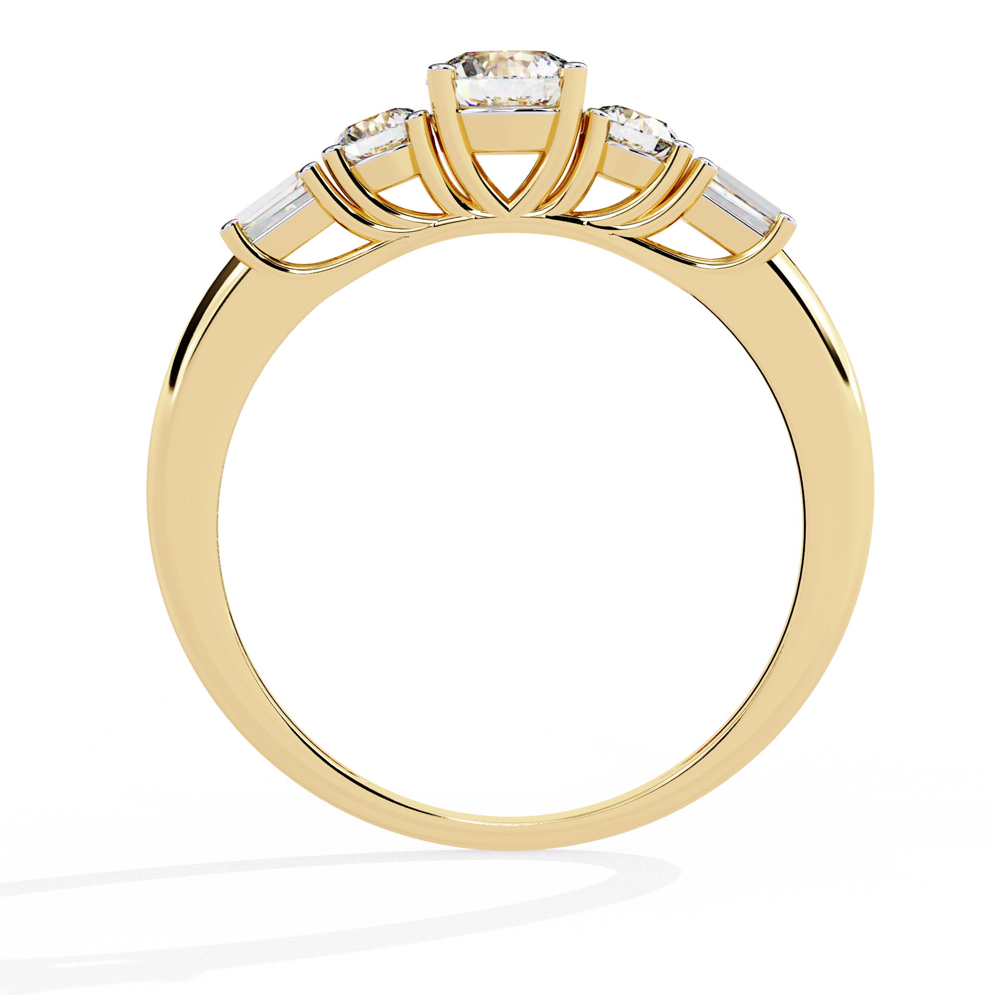 WOKE ™ 0.72 CARAT Round VVS-EF Lab Grown Diamond ring in 14/18k Gold| WOKE