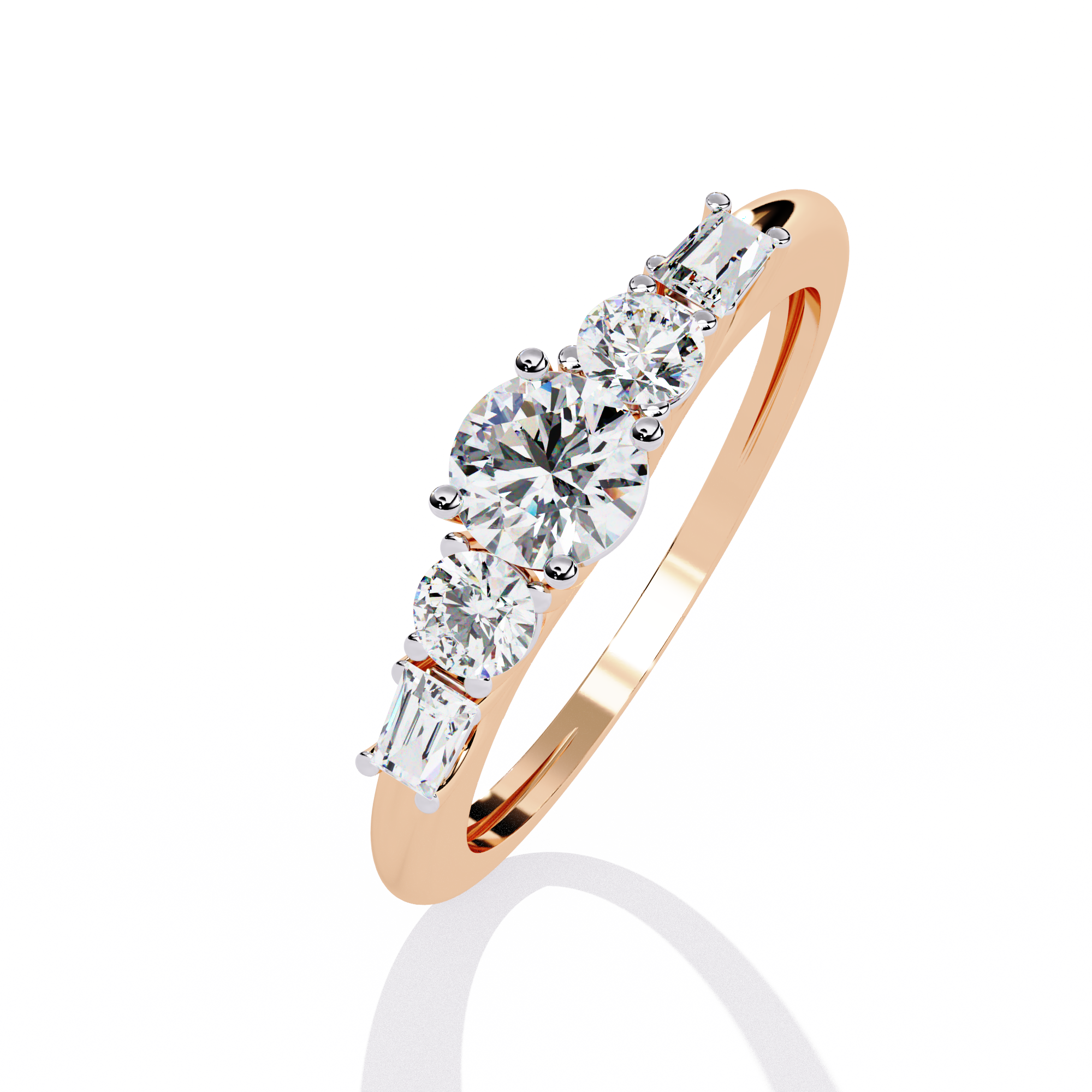 WOKE ™ 0.72 CARAT Round VVS-EF Lab Grown Diamond ring in 14/18k Gold| WOKE