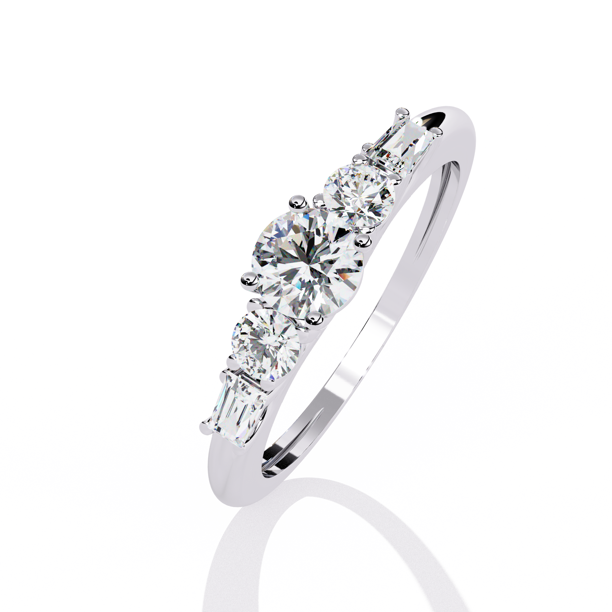 WOKE ™ 0.72 CARAT Round VVS-EF Lab Grown Diamond ring in 14/18k Gold| WOKE