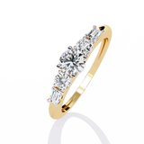 WOKE ™ 0.72 CARAT Round VVS-EF Lab Grown Diamond ring in 14/18k Gold| WOKE