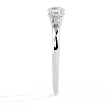 WOKE ™ 0.72 CARAT Round VVS-EF Lab Grown Diamond ring in 14/18k Gold| WOKE