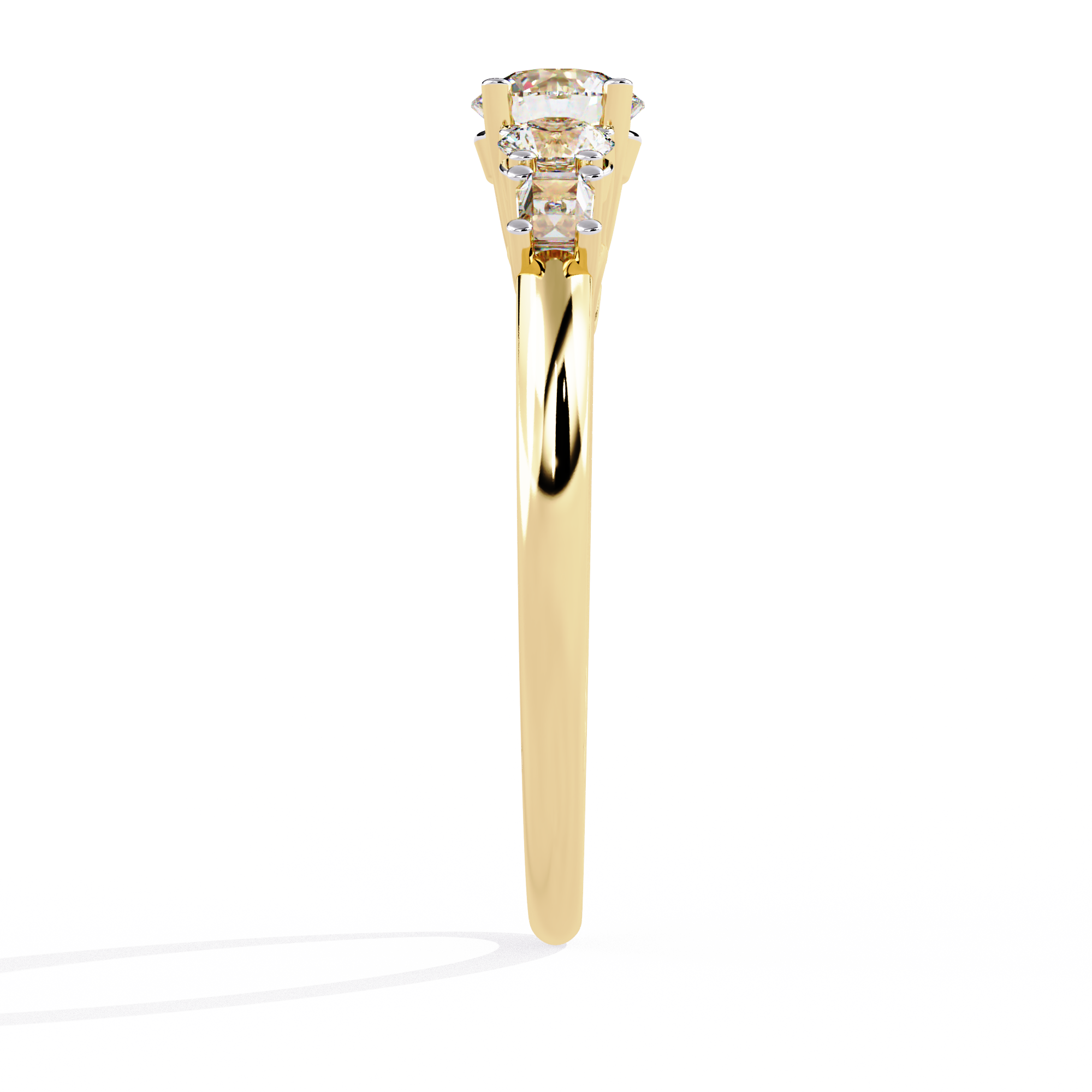 WOKE ™ 0.72 CARAT Round VVS-EF Lab Grown Diamond ring in 14/18k Gold| WOKE
