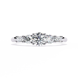 WOKE ™ 0.72 CARAT Round VVS-EF Lab Grown Diamond ring in 14/18k Gold| WOKE