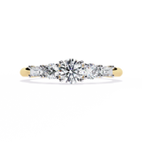 WOKE ™ 0.72 CARAT Round VVS-EF Lab Grown Diamond ring in 14/18k Gold| WOKE