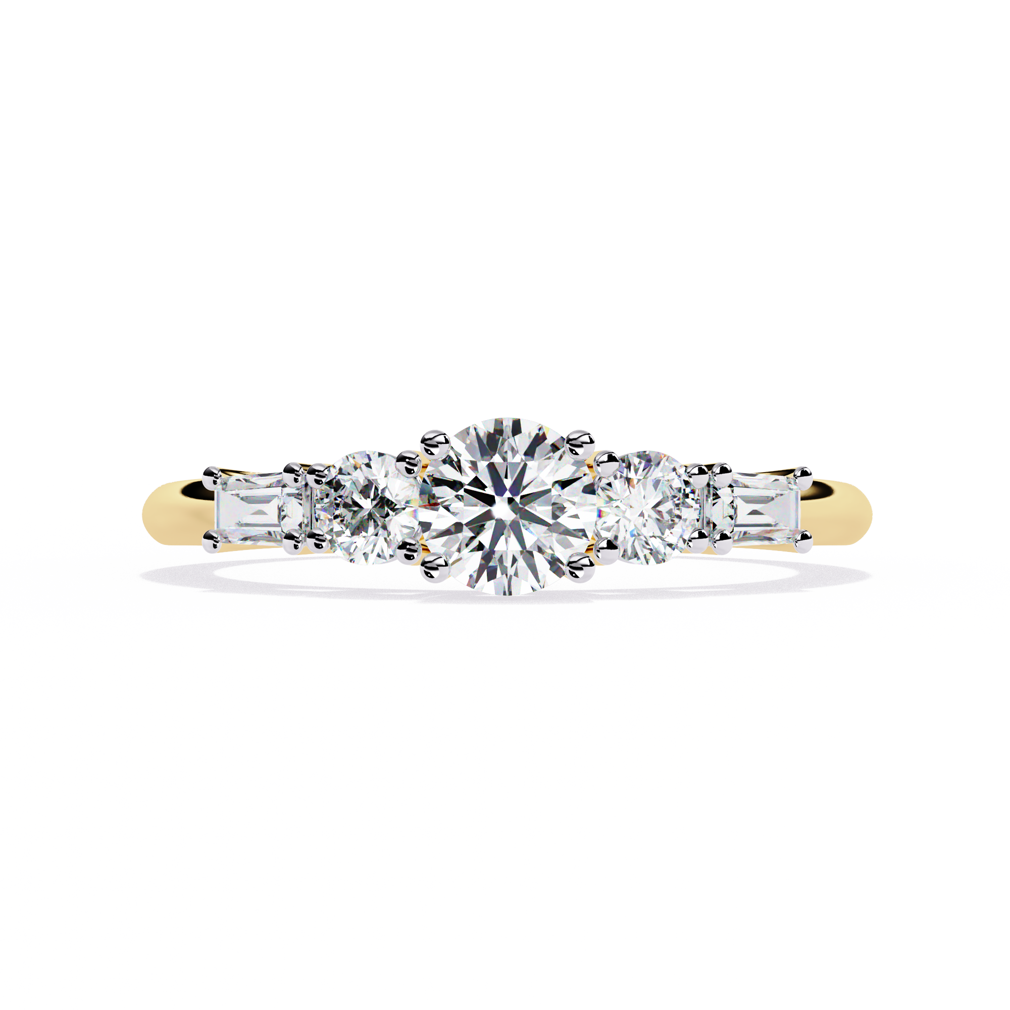 WOKE ™ 0.72 CARAT Round VVS-EF Lab Grown Diamond ring in 14/18k Gold| WOKE