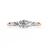 WOKE ™ 0.72 CARAT Round VVS-EF Lab Grown Diamond ring in 14/18k Gold| WOKE