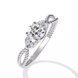 WOKE ™ 0.66 CARAT Round VVS-EF Lab Grown Diamond ring in 14/18k Gold| WOKE