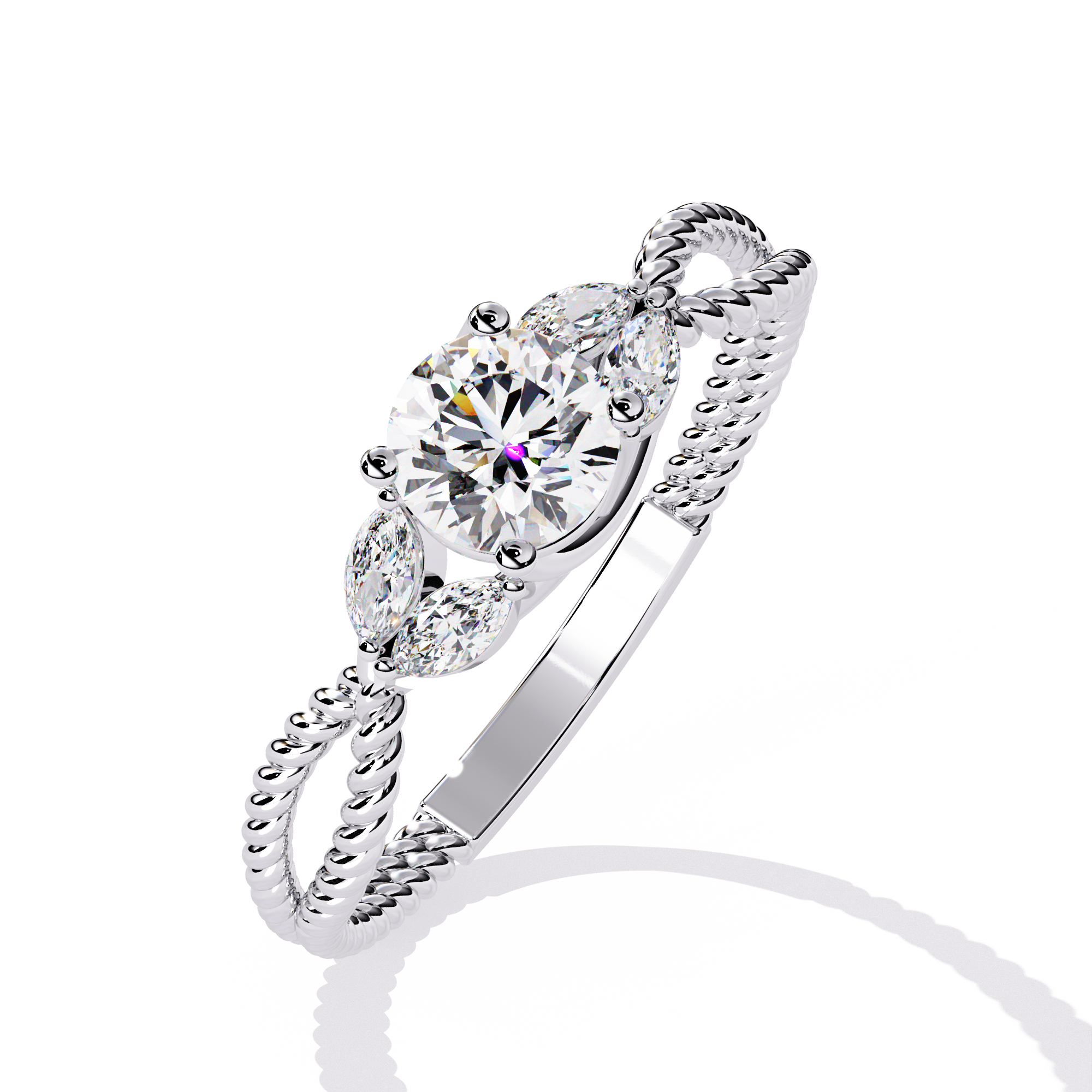 WOKE ™ 0.66 CARAT Round VVS-EF Lab Grown Diamond ring in 14/18k Gold| WOKE