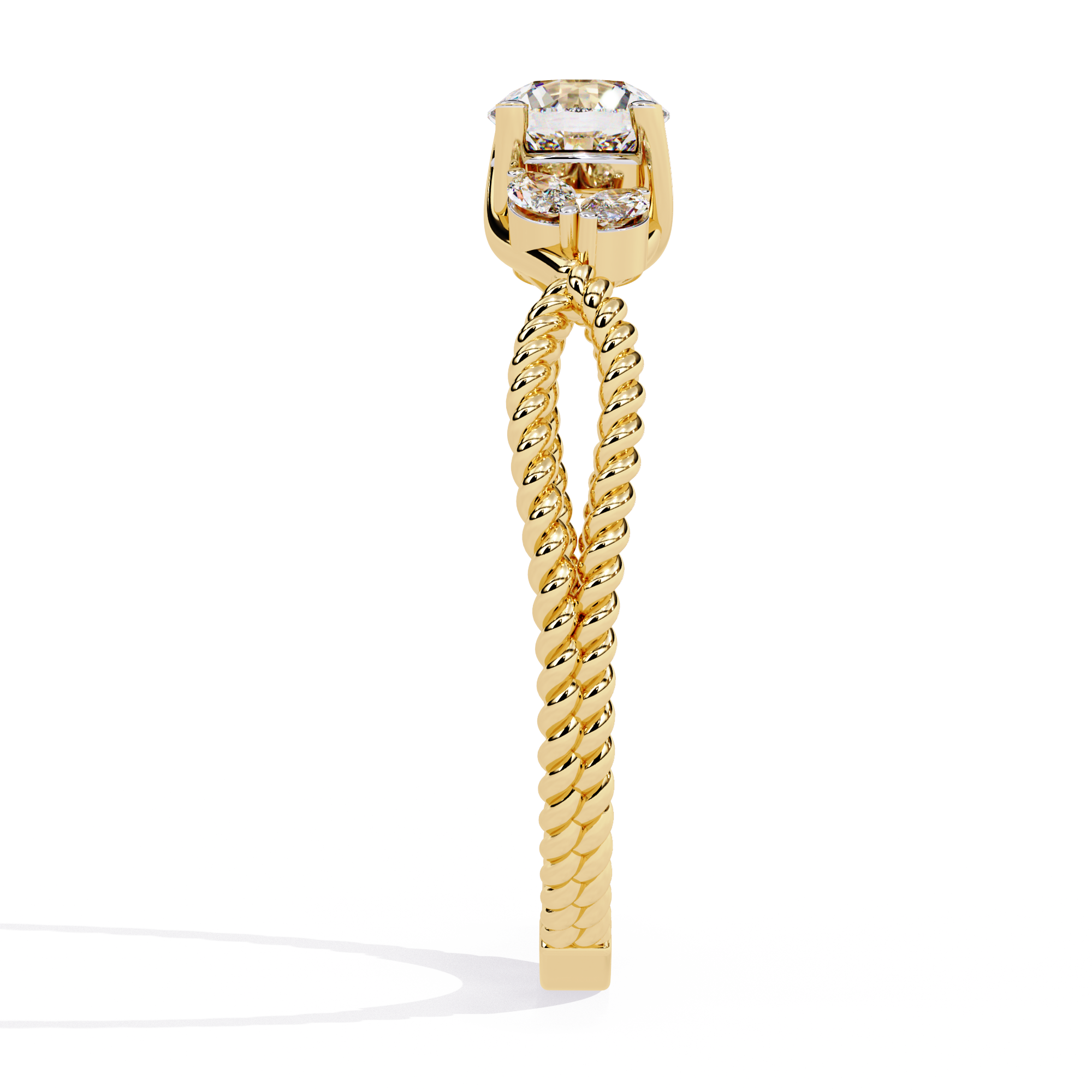 WOKE ™ 0.66 CARAT Round VVS-EF Lab Grown Diamond ring in 14/18k Gold| WOKE