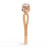 WOKE ™ 0.66 CARAT Round VVS-EF Lab Grown Diamond ring in 14/18k Gold| WOKE