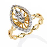 WOKE ™ 0.75 CARAT VVS-EF Lab Grown Diamond ring in 14/18k Gold| WOKE