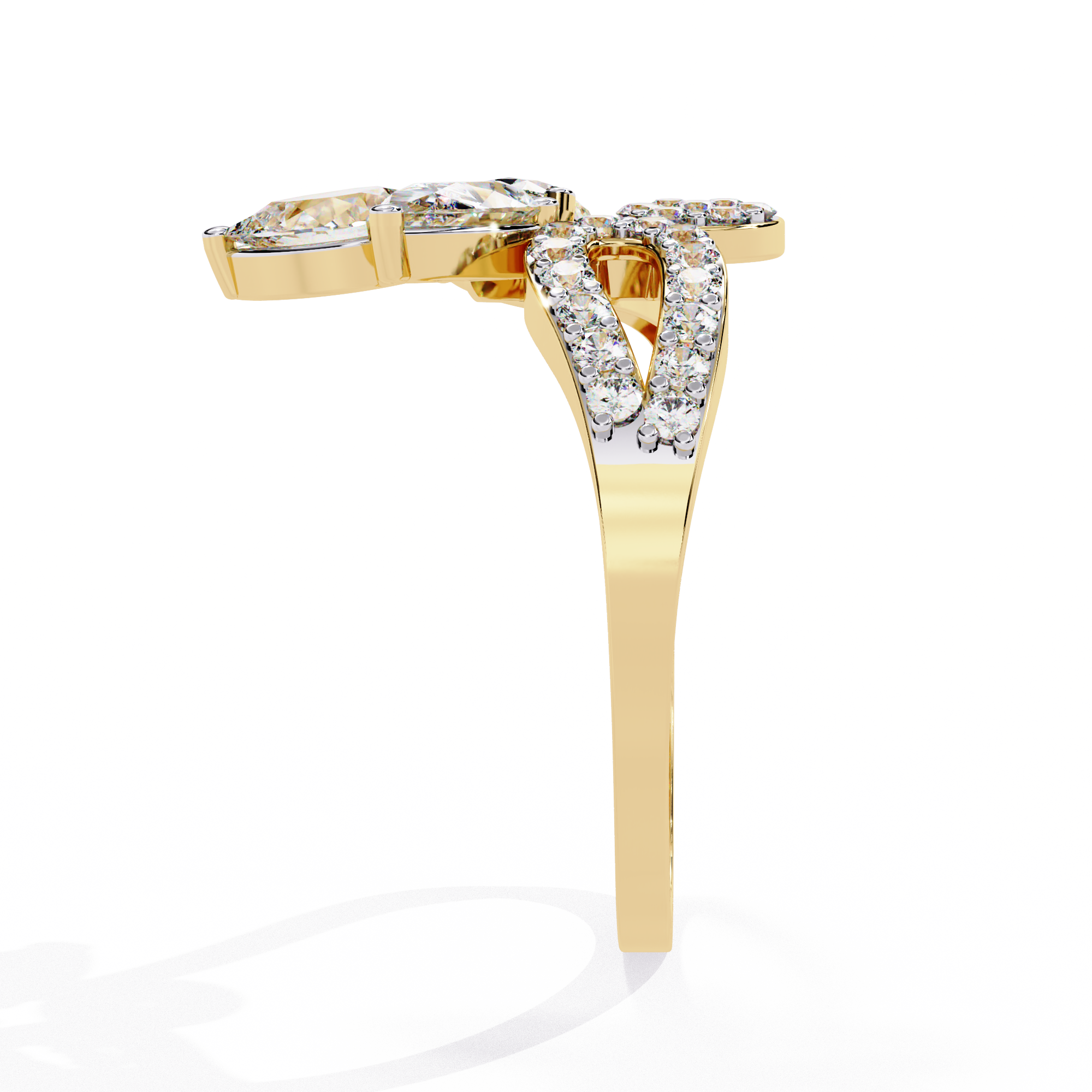 WOKE ™ 0.96 CARAT VVS-EF Lab Grown Diamond ring in 14/18k Gold| WOKE