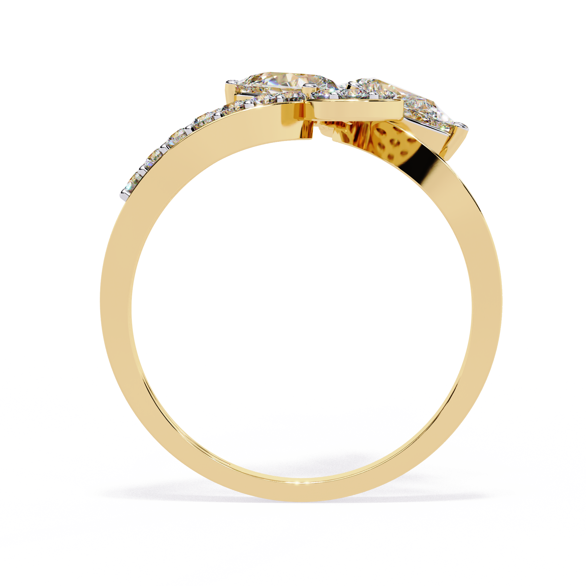 WOKE ™ 0.96 CARAT VVS-EF Lab Grown Diamond ring in 14/18k Gold| WOKE