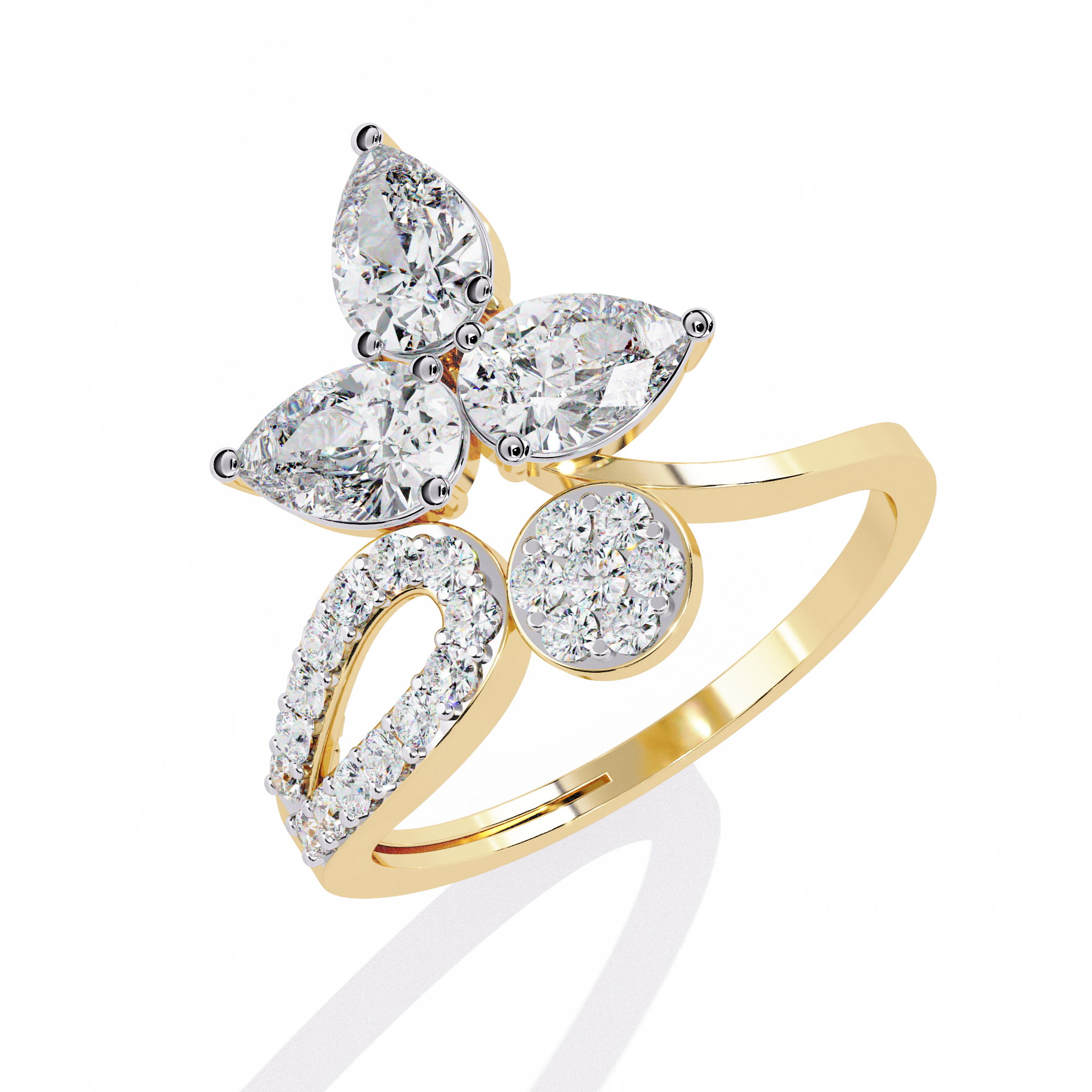 WOKE ™ 0.96 CARAT VVS-EF Lab Grown Diamond ring in 14/18k Gold| WOKE