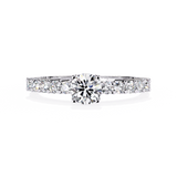 WOKE ™ 0.80 CARAT ROUND VVS-EF Lab Grown Diamond ring in 14/18k Gold| WOKE