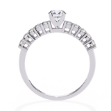 WOKE ™ 0.80 CARAT ROUND VVS-EF Lab Grown Diamond ring in 14/18k Gold| WOKE