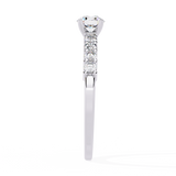 WOKE ™ 0.80 CARAT ROUND VVS-EF Lab Grown Diamond ring in 14/18k Gold| WOKE