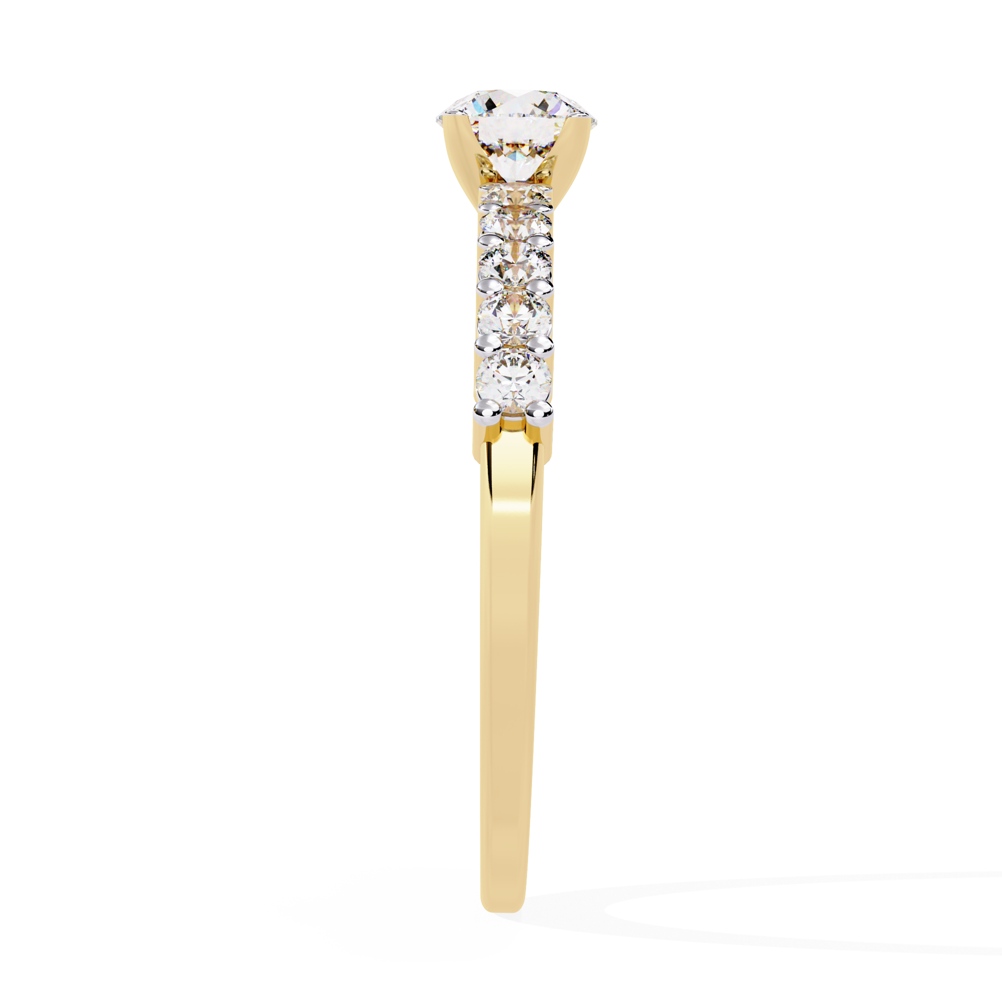 WOKE ™ 0.80 CARAT ROUND VVS-EF Lab Grown Diamond ring in 14/18k Gold| WOKE