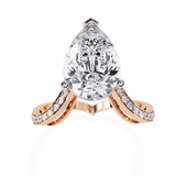 WOKE ™ 1.75 CARAT PEAR CUT VVS-EF Lab Grown Diamond ring in 14/18k Gold| WOKE