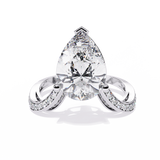 WOKE ™ 1.75 CARAT PEAR CUT VVS-EF Lab Grown Diamond ring in 14/18k Gold| WOKE