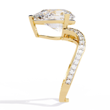 WOKE ™ 1.75 CARAT PEAR CUT VVS-EF Lab Grown Diamond ring in 14/18k Gold| WOKE