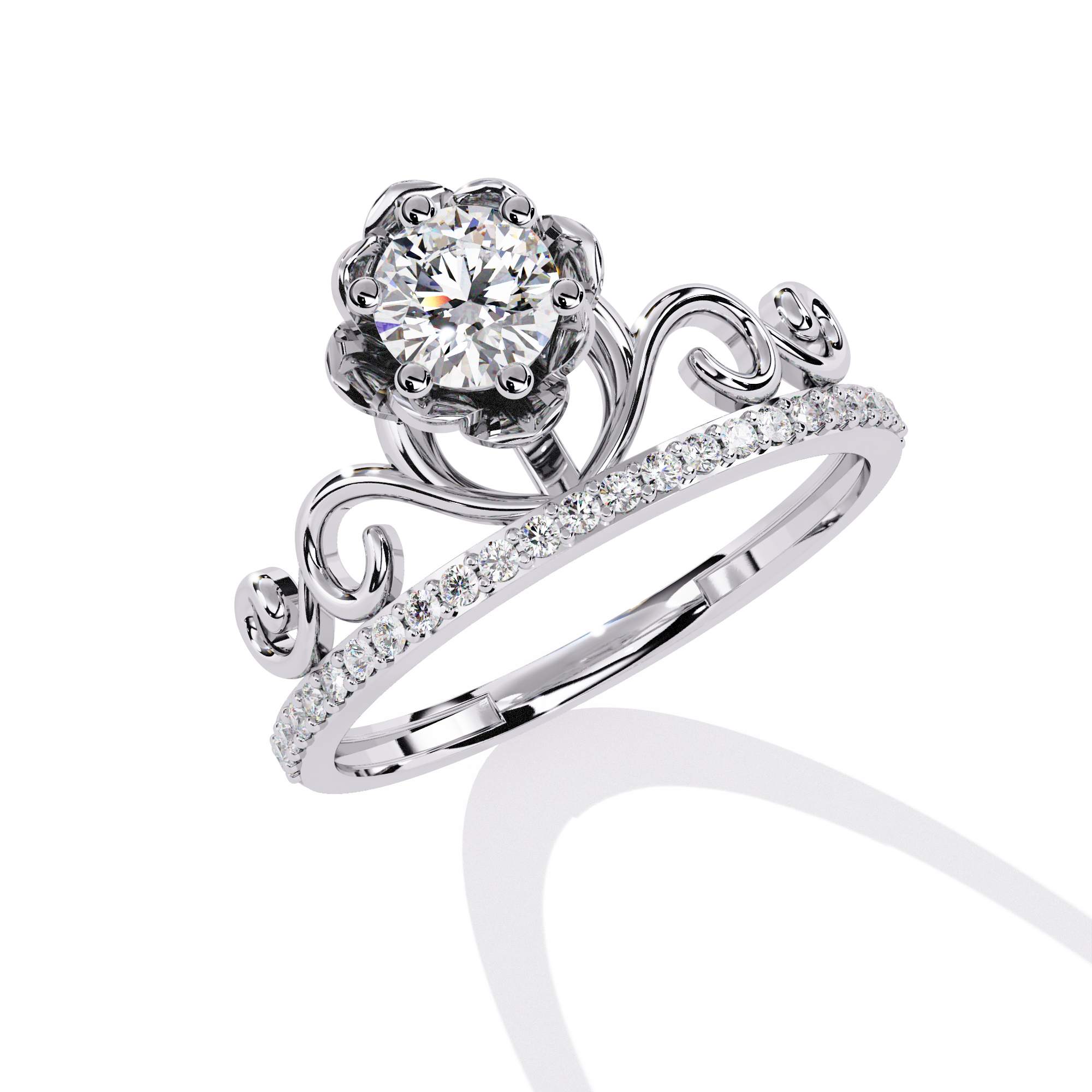 WOKE ™ 0.75 CARAT ROUND VVS-EF Lab Grown Diamond ring in 14/18k Gold| WOKE
