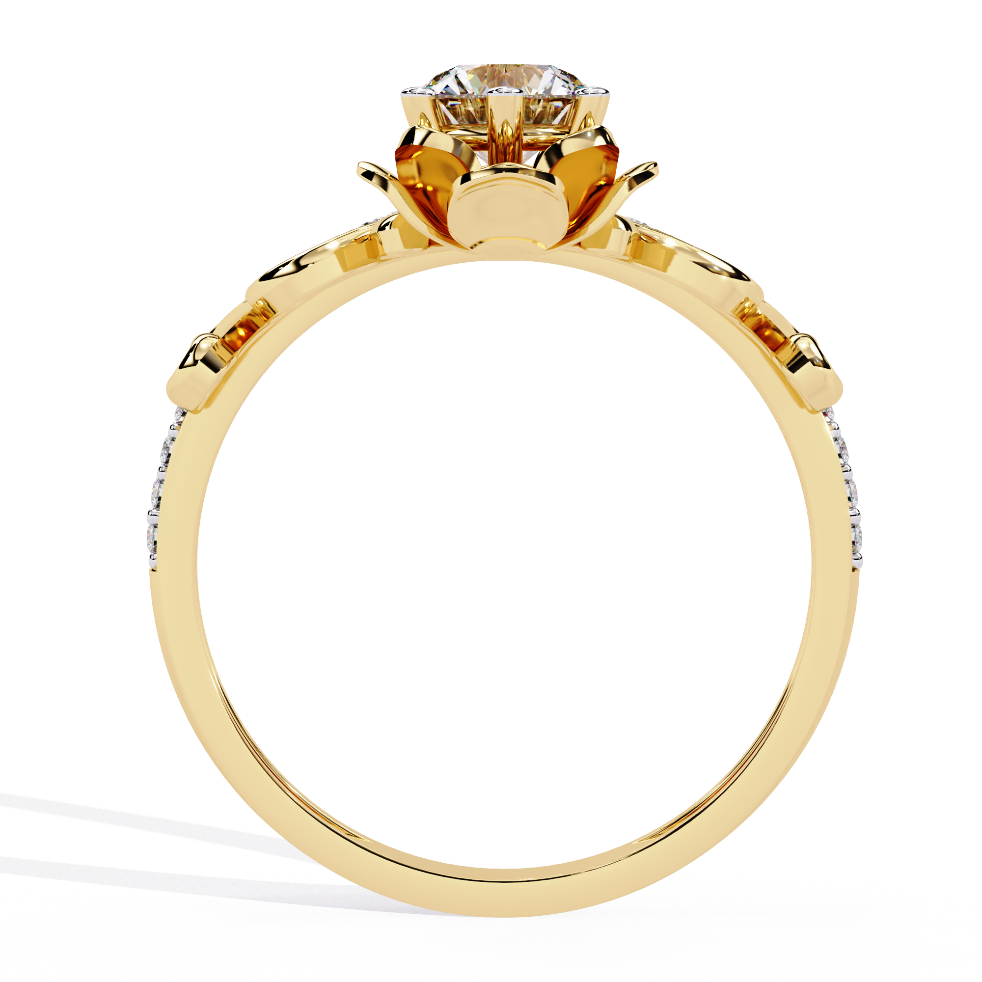 WOKE ™ 0.75 CARAT ROUND VVS-EF Lab Grown Diamond ring in 14/18k Gold| WOKE