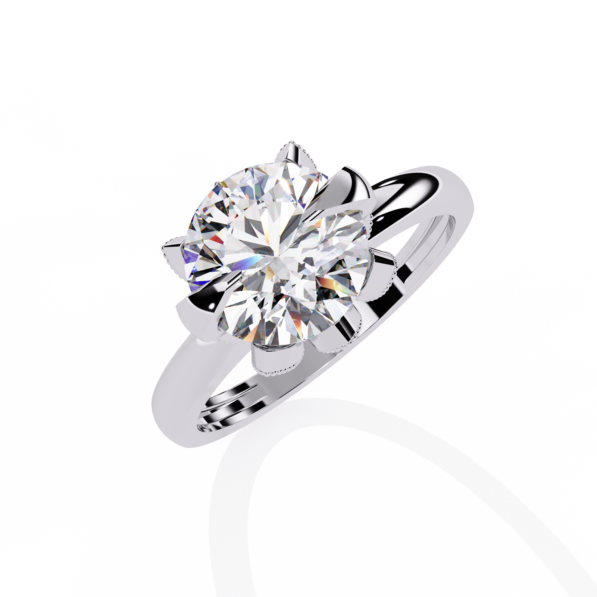 WOKE ™ 1.15 CARAT ROUND VVS-EF Lab Grown Diamond ring in 14/18k Gold| WOKE