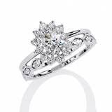 WOKE ™ 1.38 CARAT VVS-EF Oval cut Lab Grown Diamond ring in 14/18k Gold| WOKE