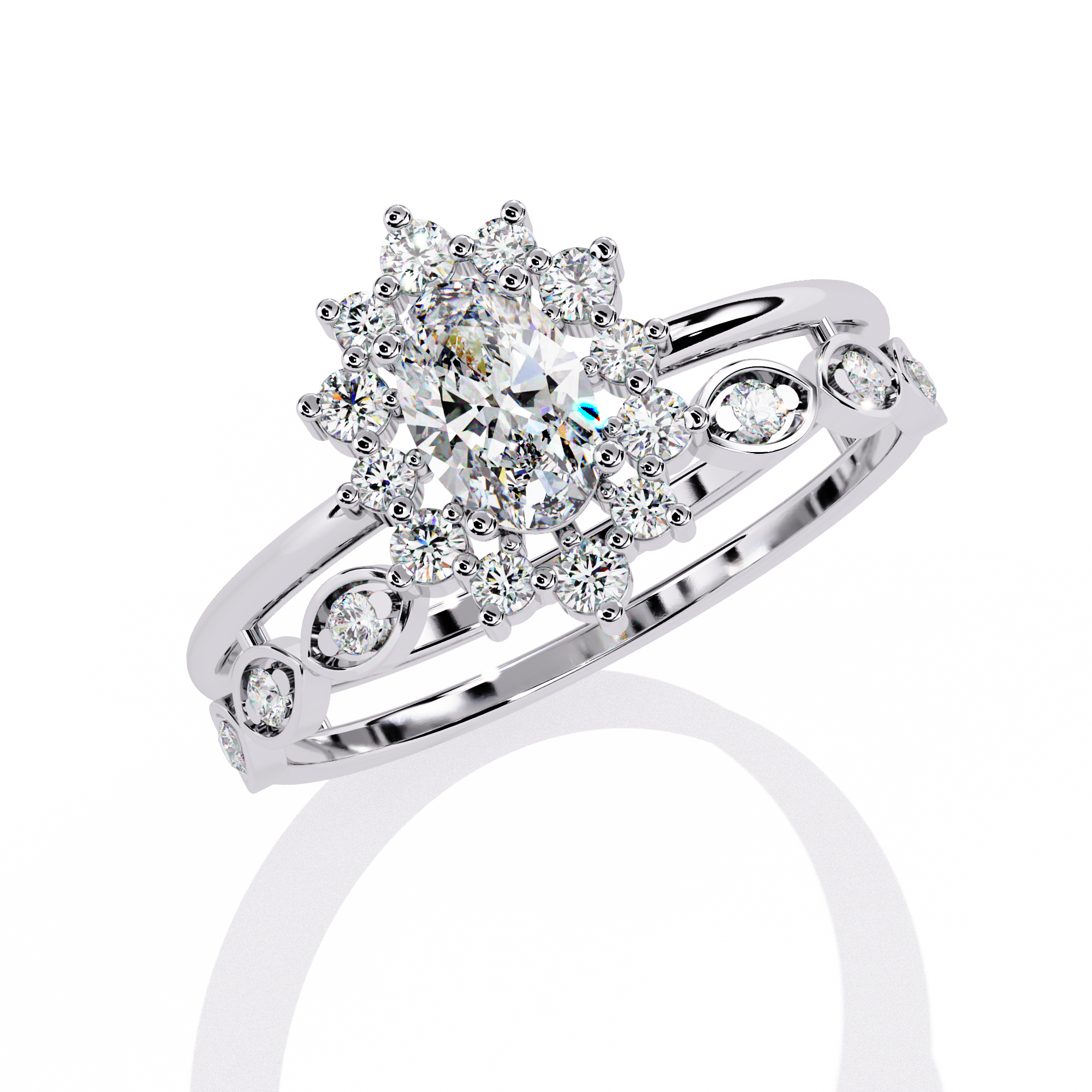 WOKE ™ 1.38 CARAT VVS-EF Oval cut Lab Grown Diamond ring in 14/18k Gold| WOKE