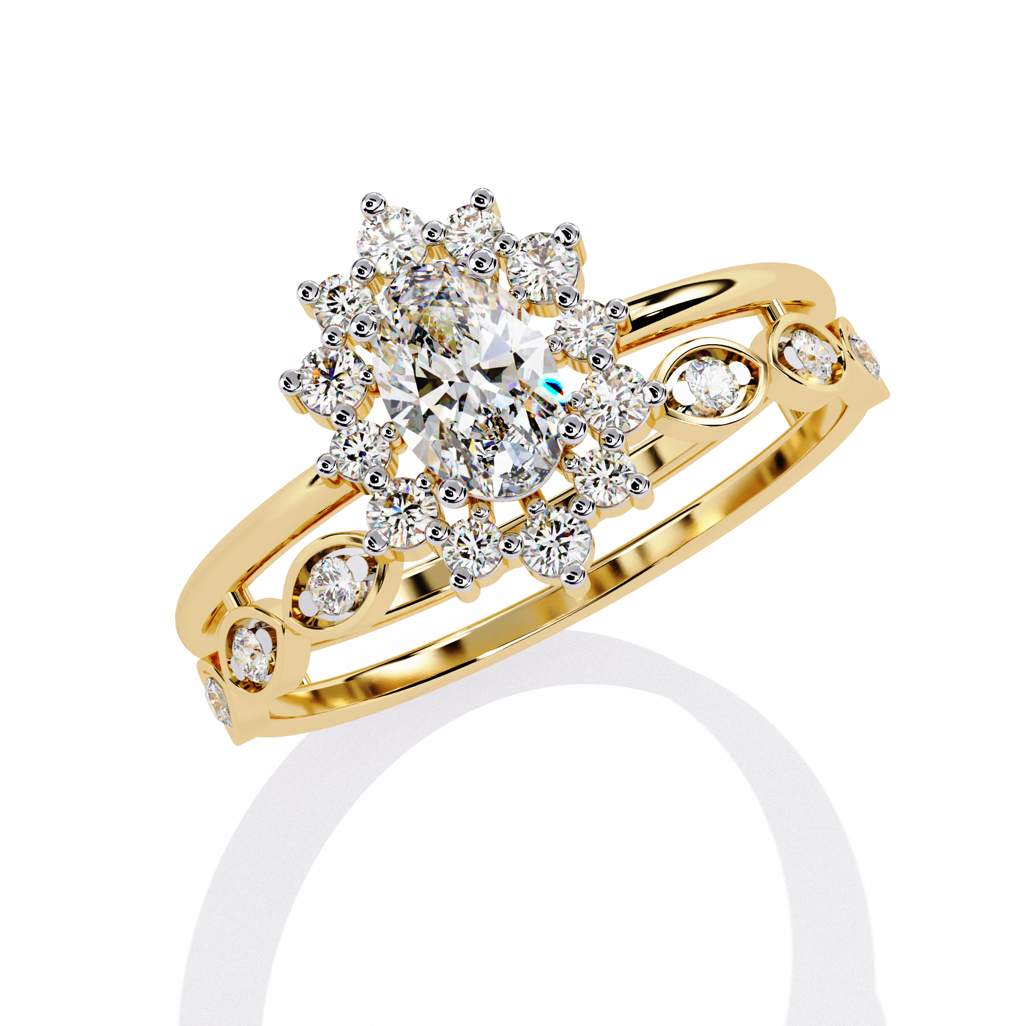WOKE ™ 1.38 CARAT VVS-EF Oval cut Lab Grown Diamond ring in 14/18k Gold| WOKE