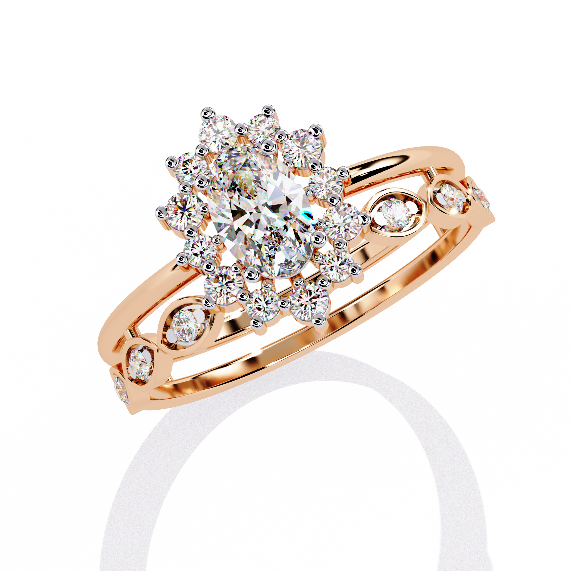 WOKE ™ 1.38 CARAT VVS-EF Oval cut Lab Grown Diamond ring in 14/18k Gold| WOKE